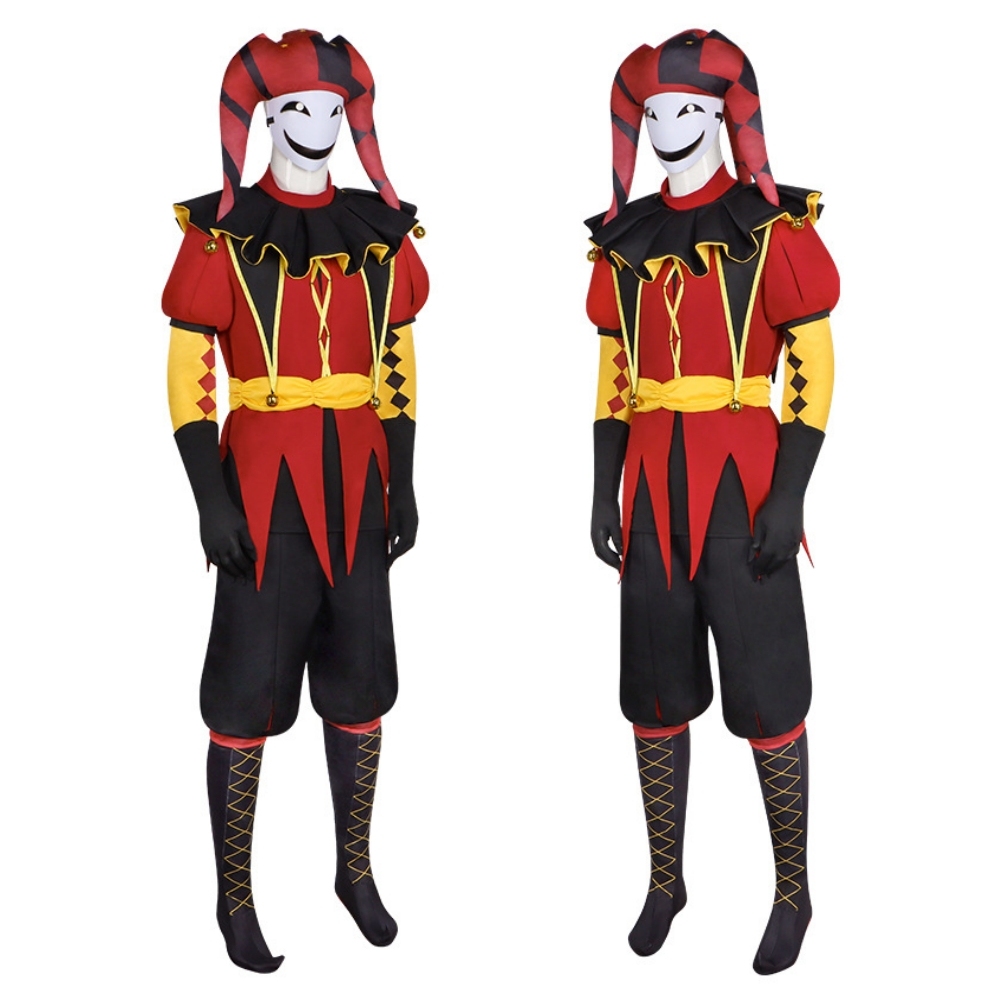The Freak Circus Pierrot Harlequin Clown Halloween Cosplay Costume Takerlama