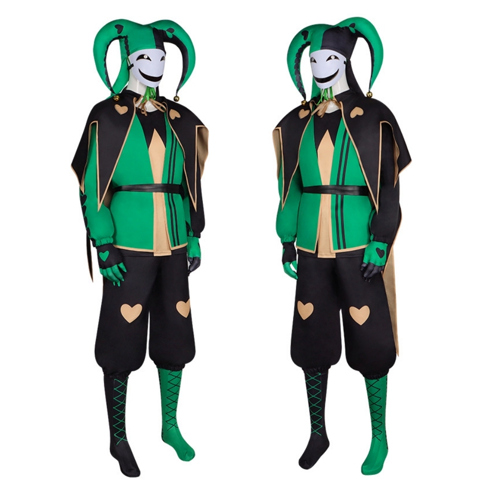 The Freak Circus Pierrot Harlequin Clown Halloween Cosplay Costume Takerlama