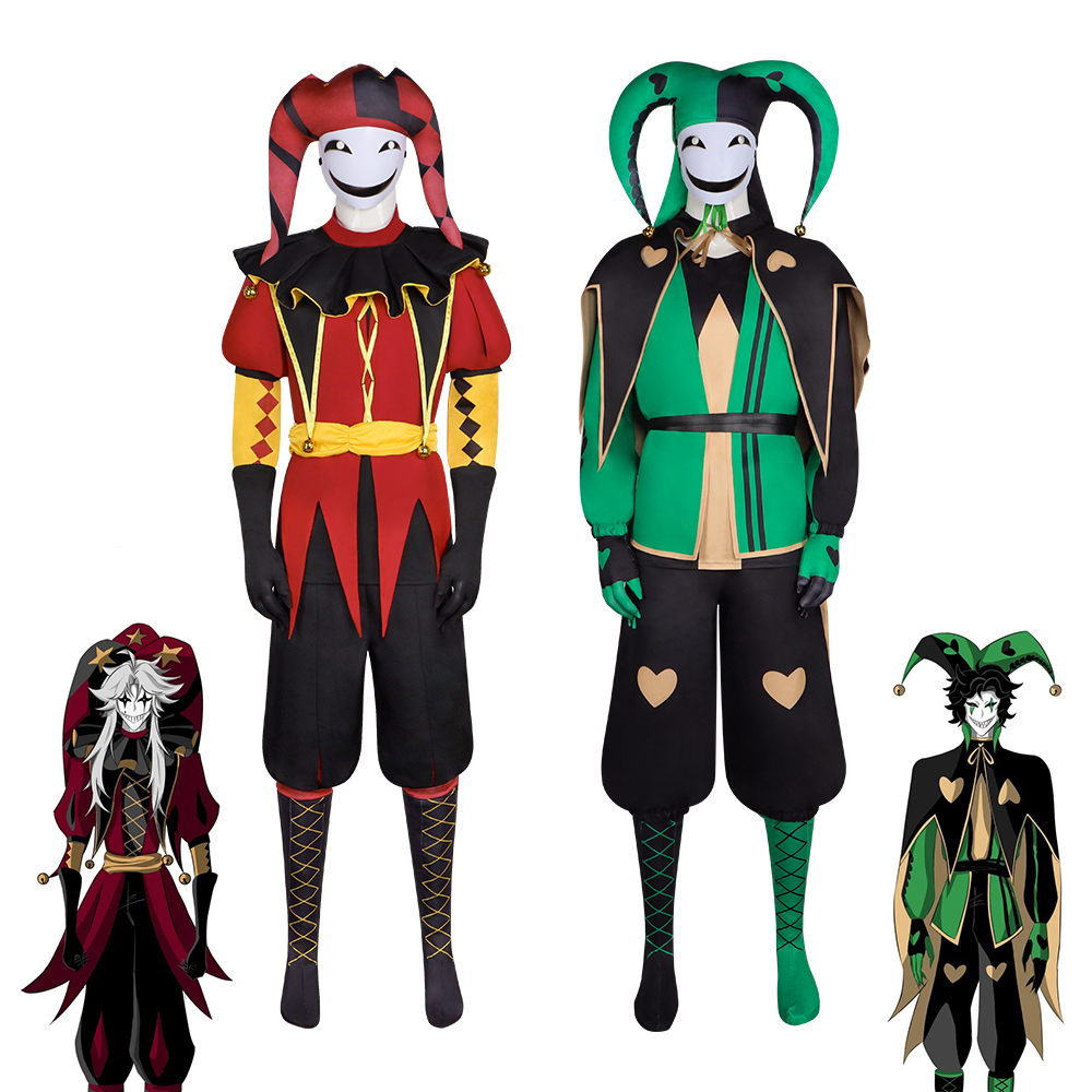 The Freak Circus Pierrot Harlequin Clown Halloween Cosplay Costume Takerlama