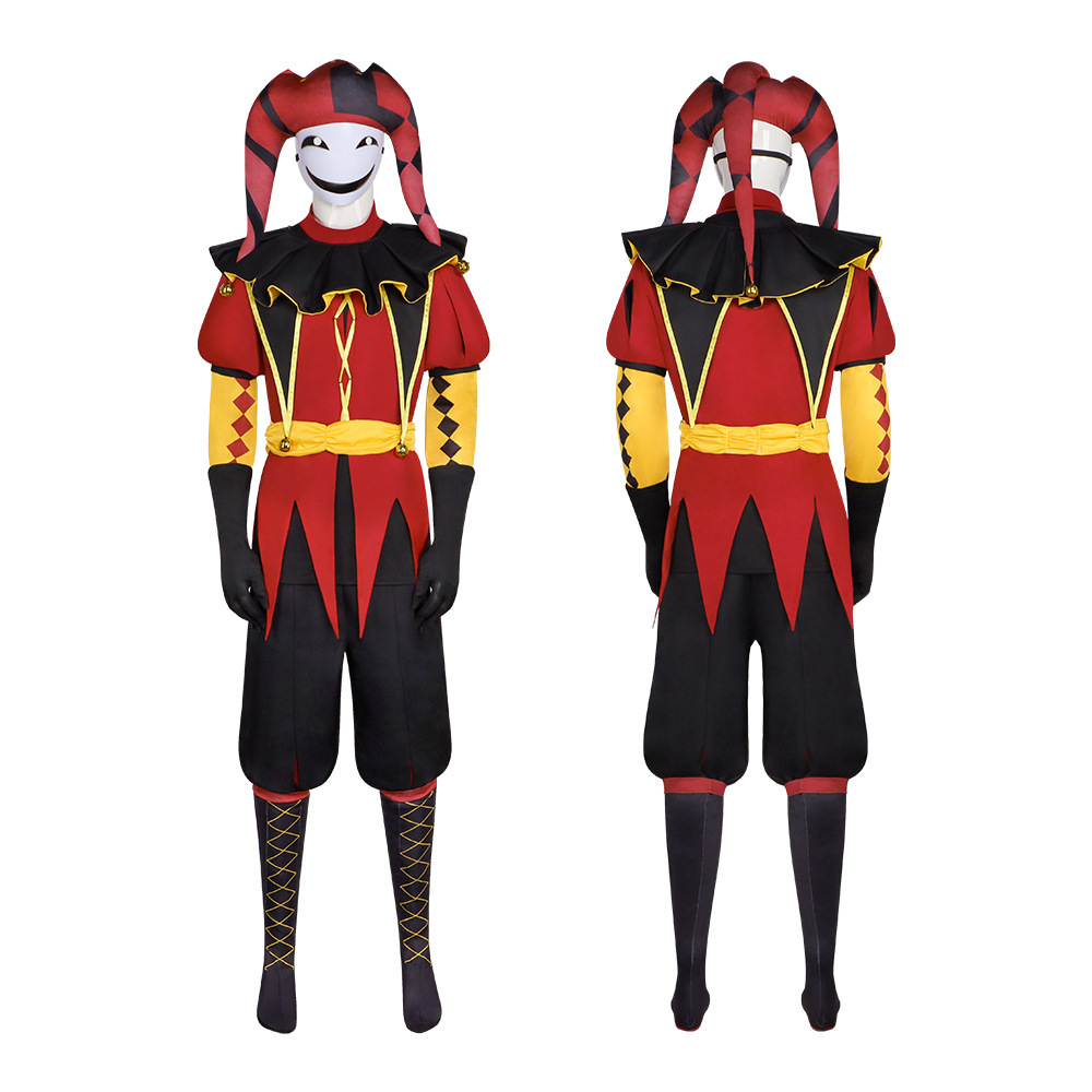 The Freak Circus Pierrot Harlequin Clown Halloween Cosplay Costume Takerlama
