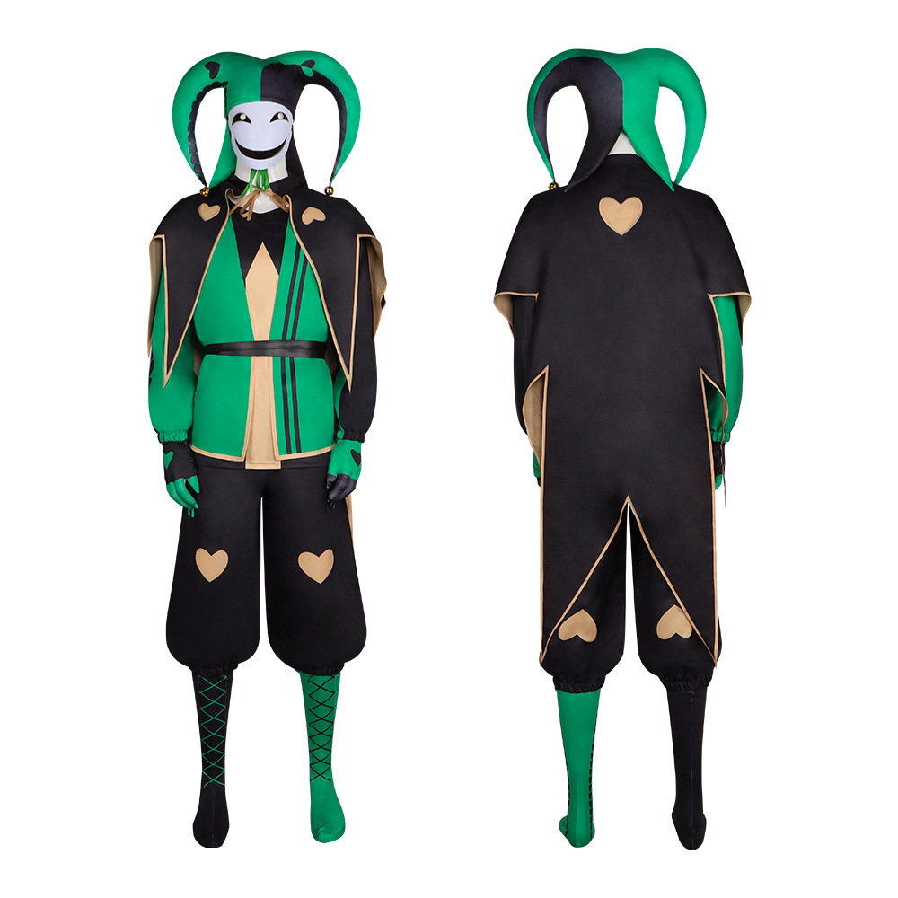The Freak Circus Pierrot Harlequin Clown Halloween Cosplay Costume Takerlama