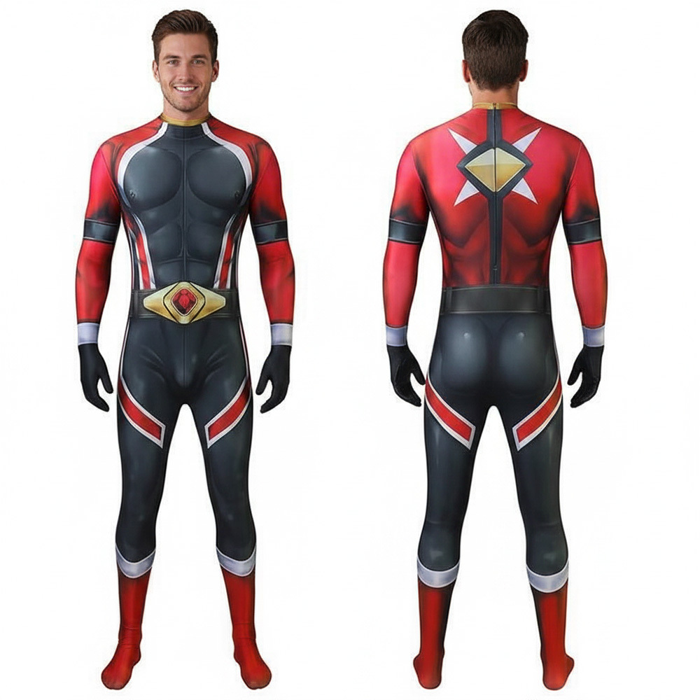 Battle Blaze Tomoki Akaishi Cosplay Costume Blaze Red Jumpsuit Takerlama
