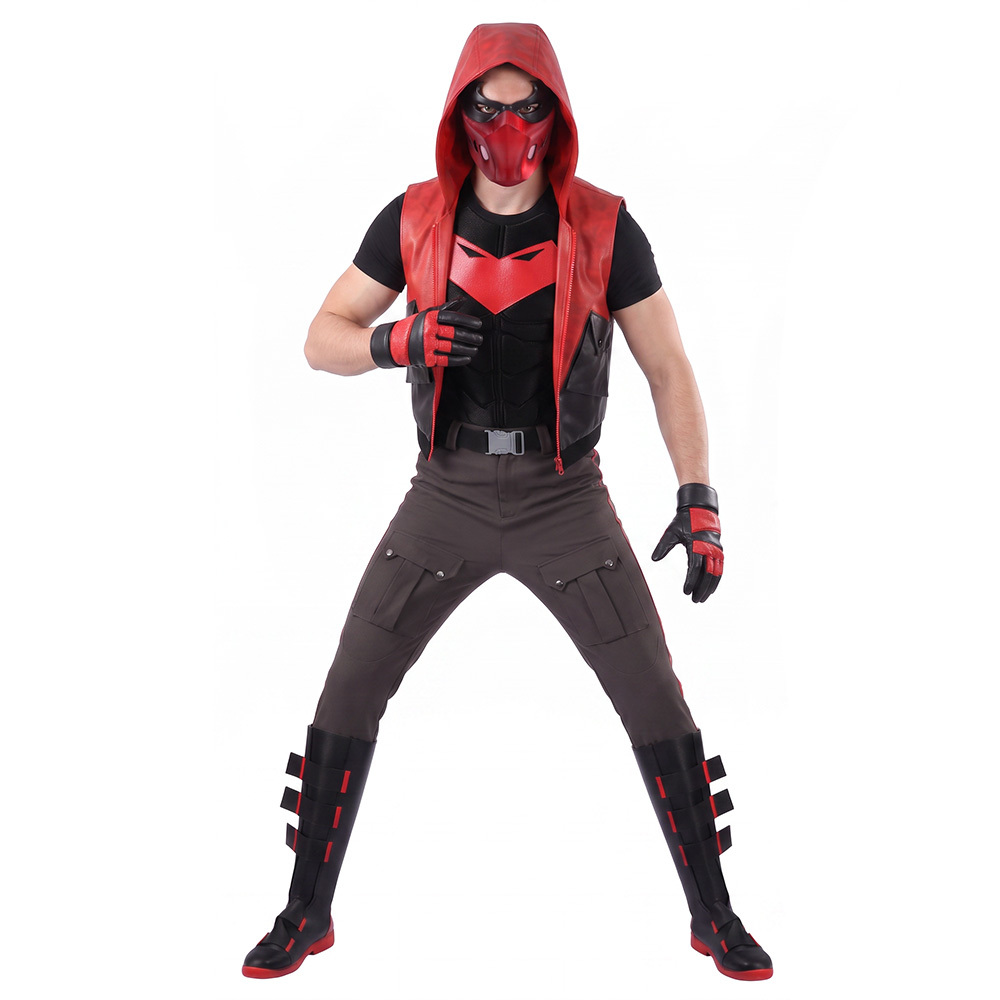 Jason Todd Superhero Cosplay Costume Halloween Outfit Mask Takerlama