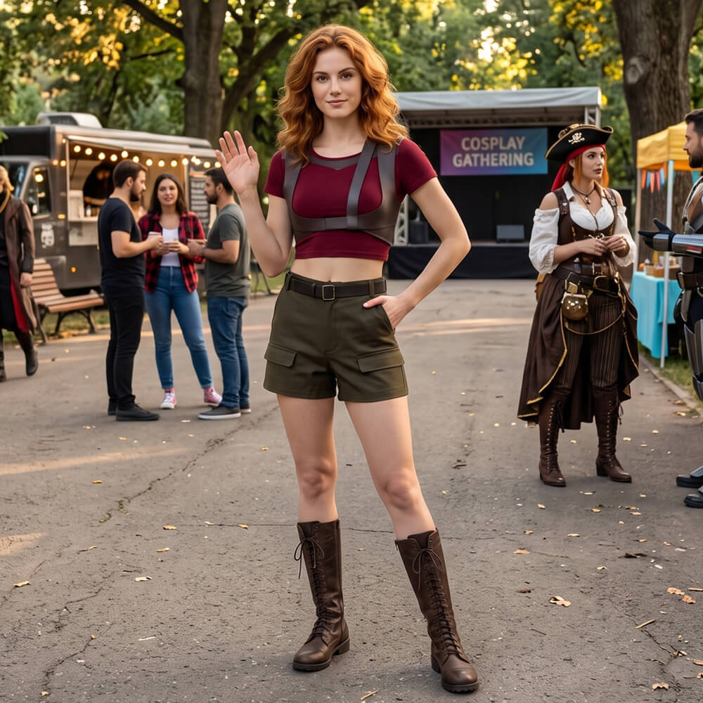 Jumanji: Welcome to The Jungle Ruby Roundhouse Cosplay Costume -Takerlama