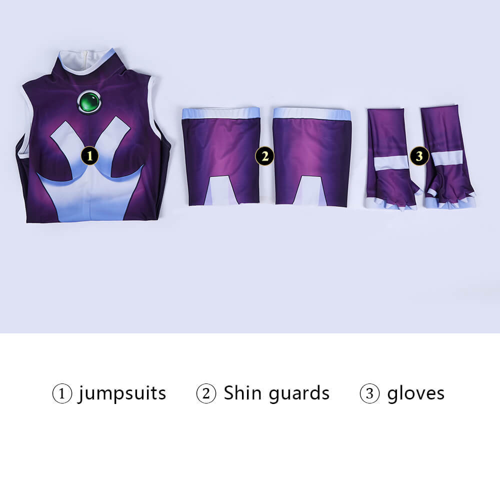 Starfire Cosplay Costume Princess Koriand'r Halloween Outfits Takerlama