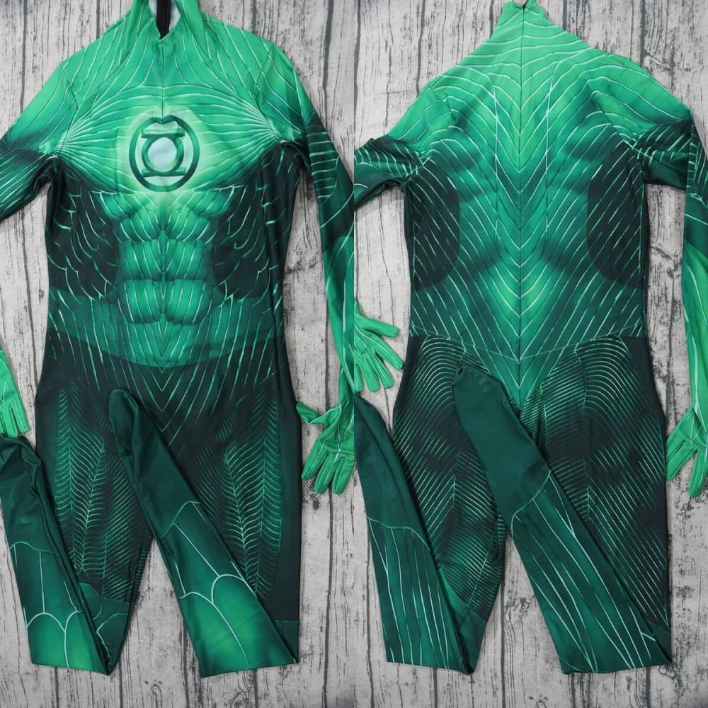 Hal Jordan 2011 Green Halloween Superhero Cosplay Costume Kids Adult Takerlama