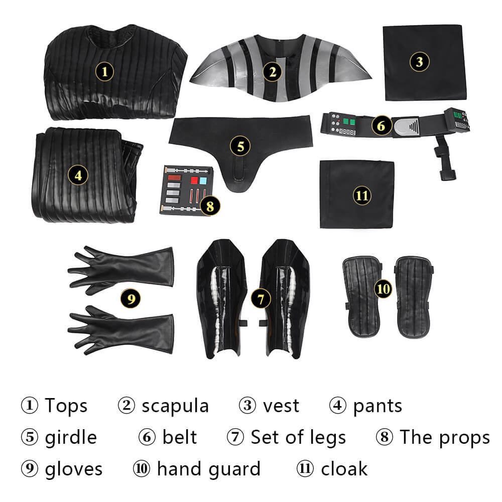 Deluxe Star Wars Darth Vader Cosplay Costume Anakin Skywalker Men Halloween Outfits Takerlama