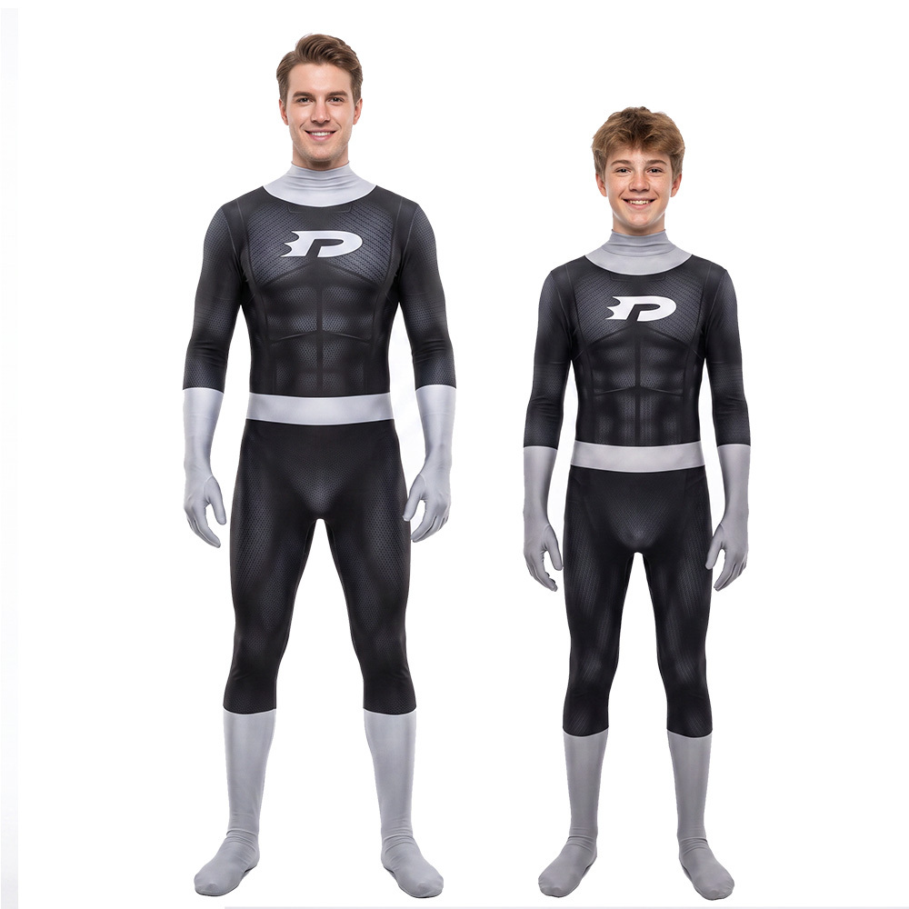 Danny Phantom Black Halloween Costume Kids Adult Cosplay Bodysuit Takerlama