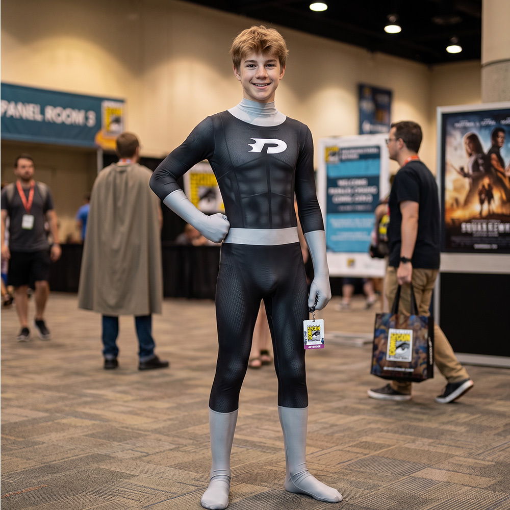 Danny Phantom Black Halloween Costume Kids Adult Cosplay Bodysuit Takerlama