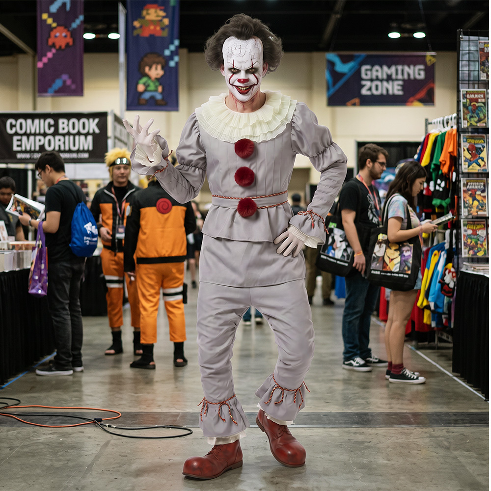 It Penny Halloween Wise Clown Circus Cosplay Costume Takerlama