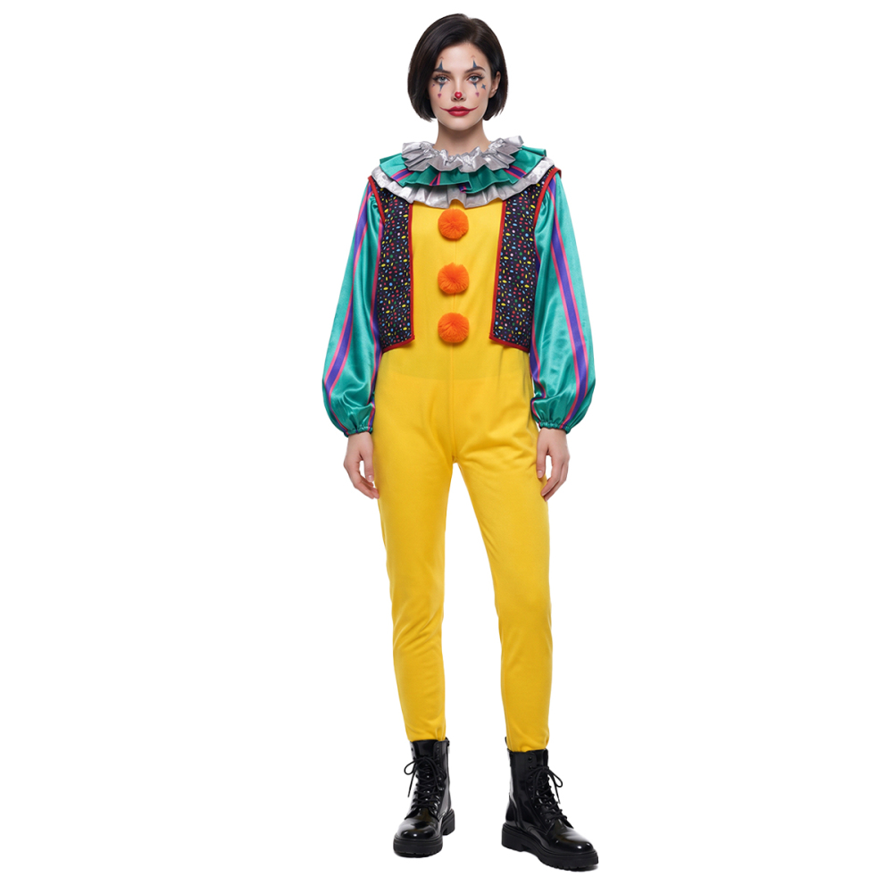 Women's It Penny Halloween Wise Clown Circus Cosplay Costume Takerlama
