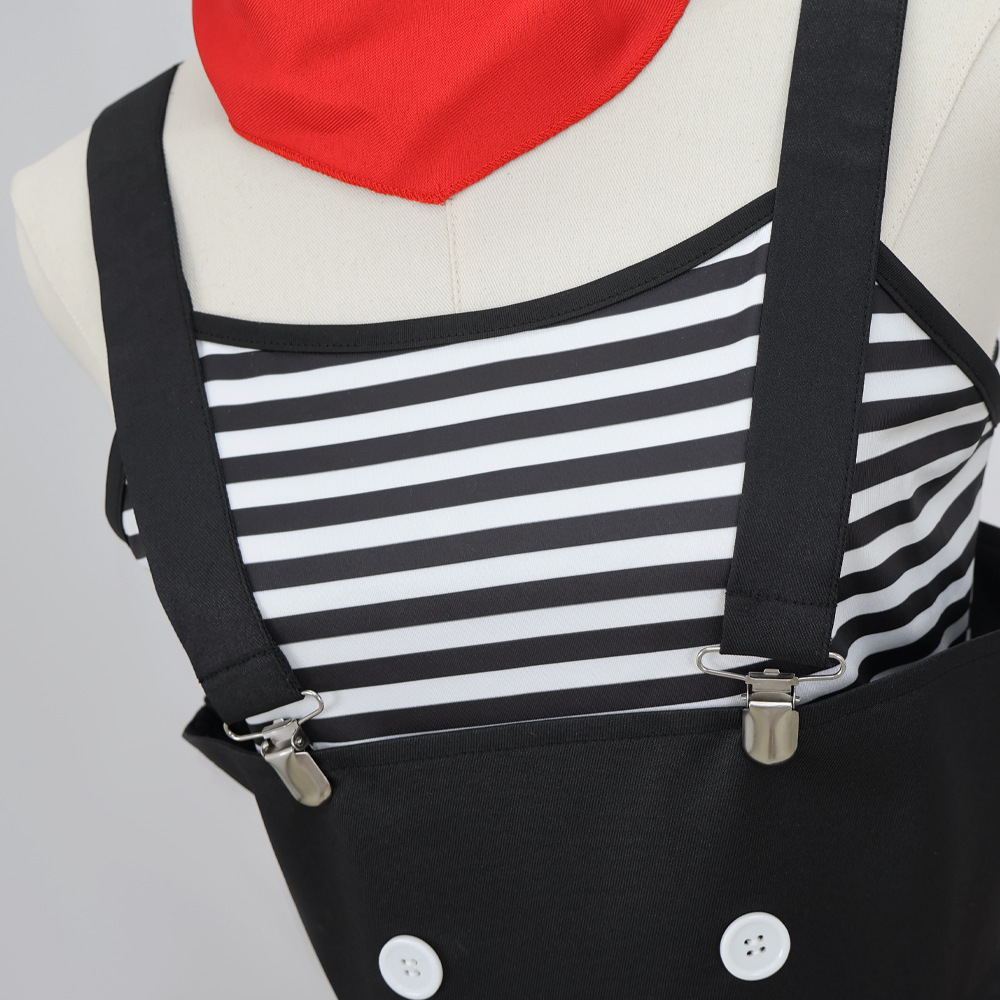 Mime And Dash ChuChu Cosplay Costume Hat Bonbon Stripe Halloween Outfits-Takerlama