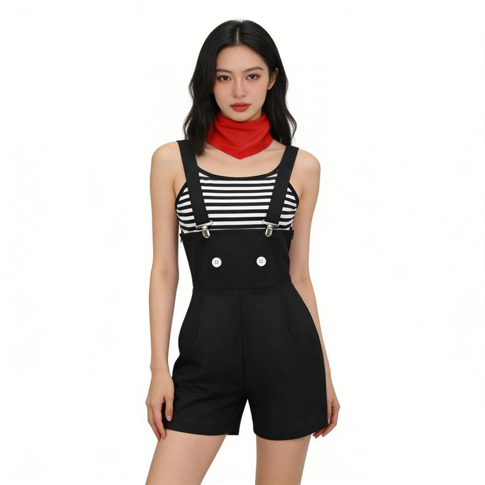 Mime And Dash ChuChu Cosplay Costume Hat Bonbon Stripe Halloween Outfits-Takerlama