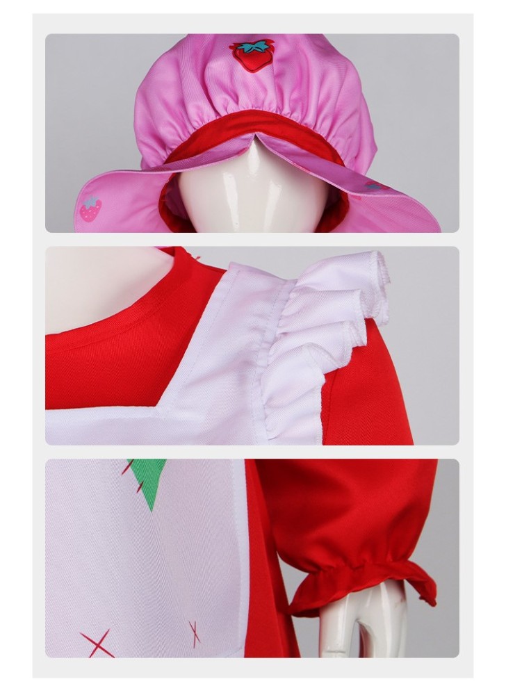 Strawberry Shortcake 1980 Classic Suit Cosplay Costume Pink Takerlama