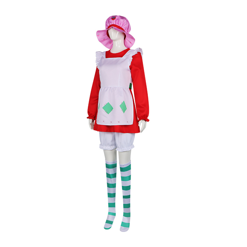 Strawberry Shortcake 1980 Classic Suit Cosplay Costume Pink Takerlama