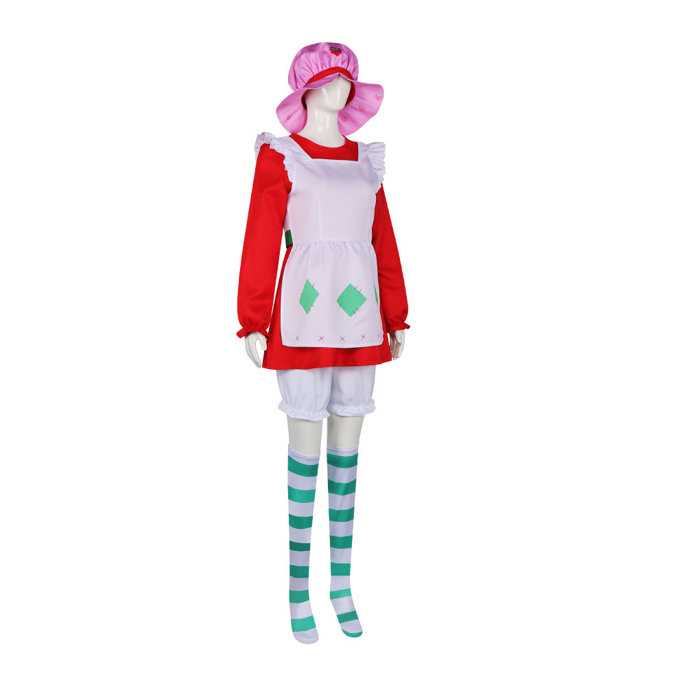 Strawberry Shortcake 1980 Classic Suit Cosplay Costume Pink Takerlama