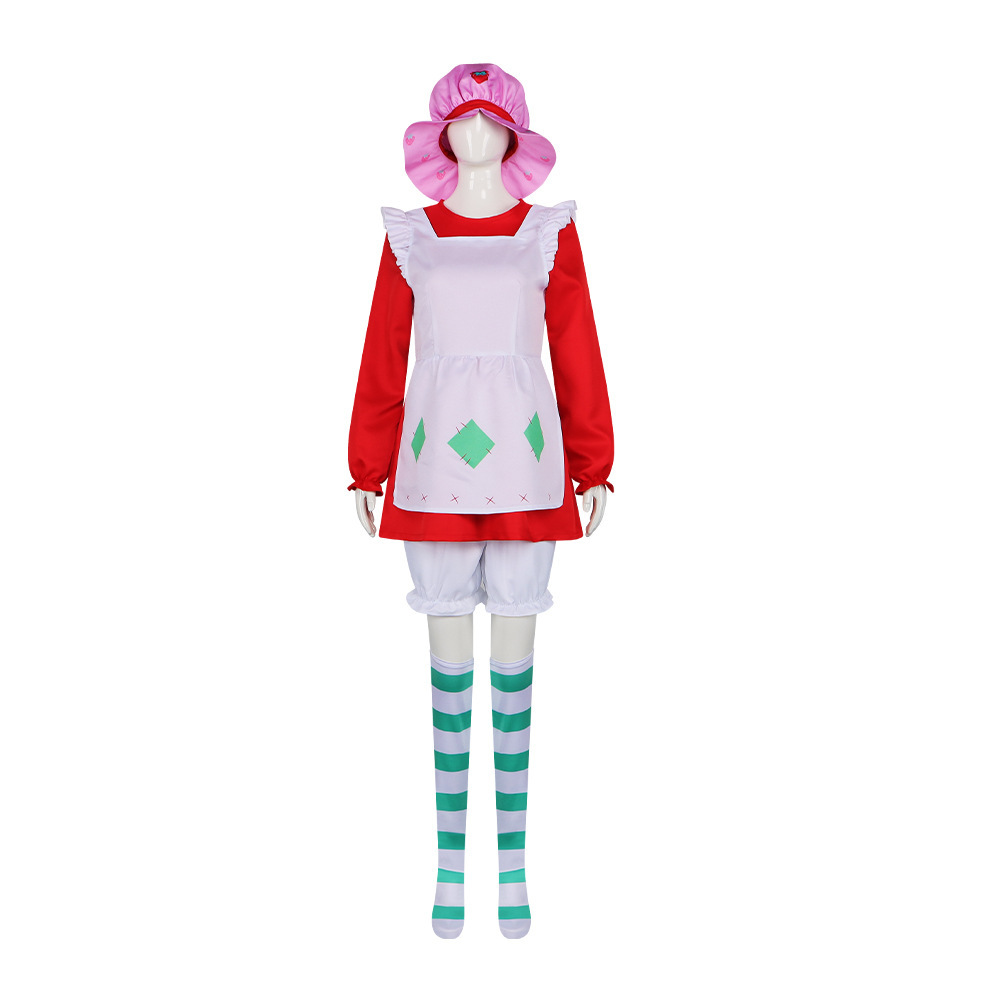 Strawberry Shortcake 1980 Classic Suit Cosplay Costume Pink Takerlama