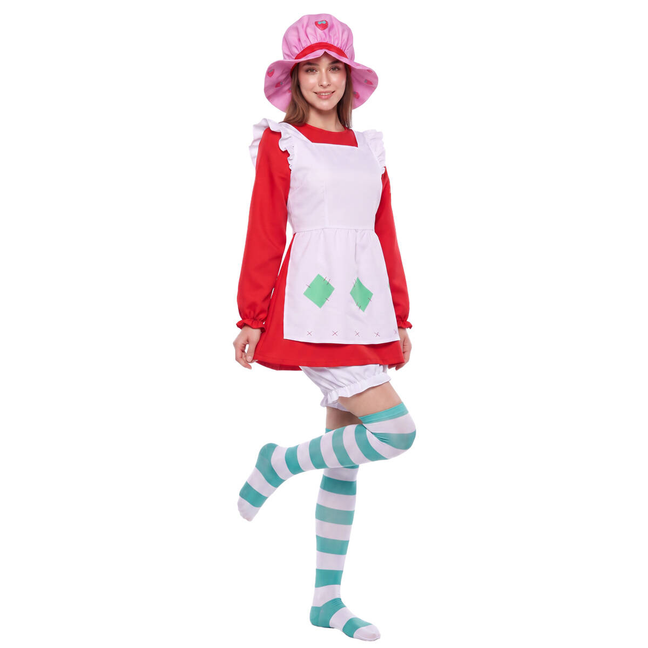 Strawberry Shortcake 1980 Classic Suit Cosplay Costume Pink Takerlama