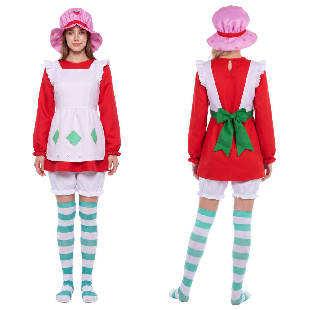 Strawberry Shortcake 1980 Classic Suit Cosplay Costume Pink Takerlama