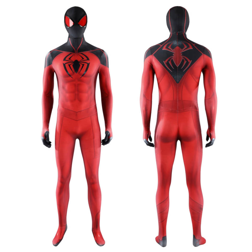 Spider-Man Scarlet Spider II Suit Halloween Cosplay Costume Takerlama