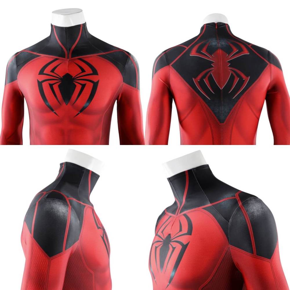 Spider-Man Scarlet Spider II Suit Halloween Cosplay Costume Takerlama