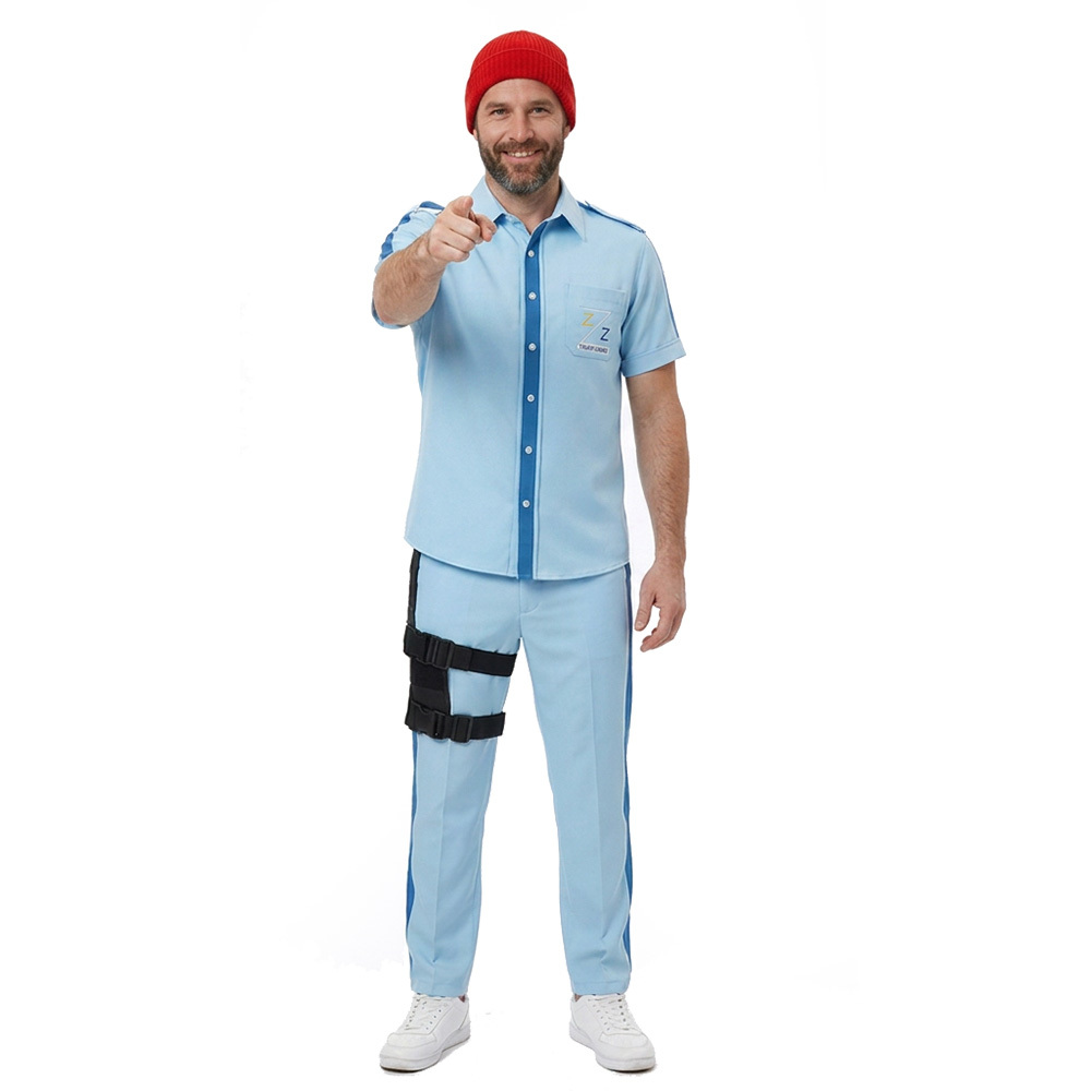 The Life Aquatic with Steve Zissou Crew Uniform Cosplay Costume Hat Takerlama In Stock