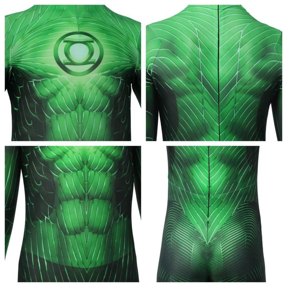 Child Hal Jordan Halloween Cosplay Costume Kids Jumpsuit Gifts Takerlama