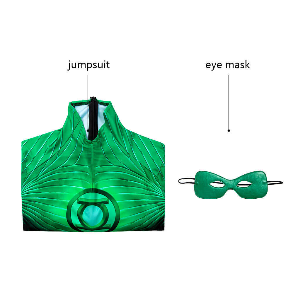Child Hal Jordan Halloween Cosplay Costume Kids Jumpsuit Gifts Takerlama