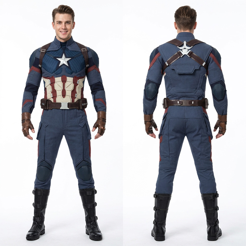 Avengers: Endgame Captain America Steve Rogers Cosplay Costume Helmet Shoes Takerlama