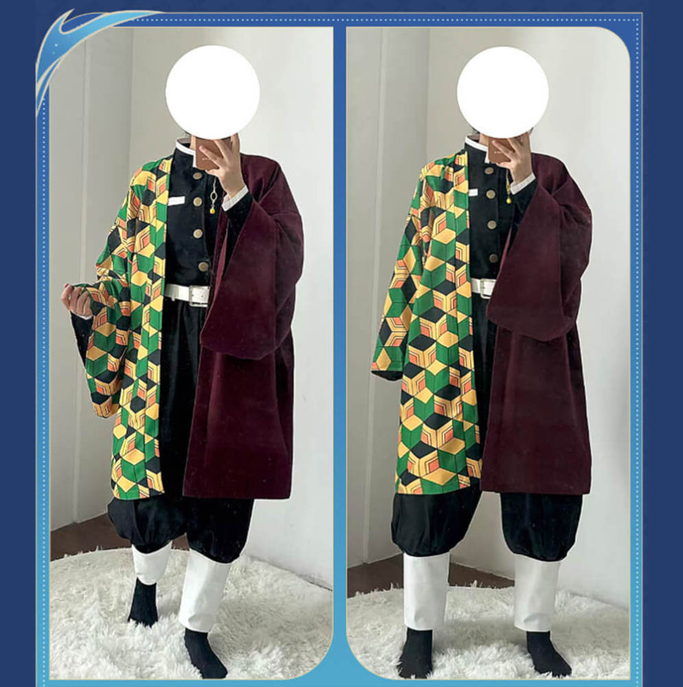 Adult Tomioka Giyuu Uniform Anime Halloween Cosplay Costume Cloak Takerlama In Stock