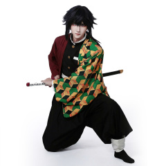 Adult Tomioka Giyuu Uniform Anime Halloween Cosplay Costume Cloak Takerlama In Stock