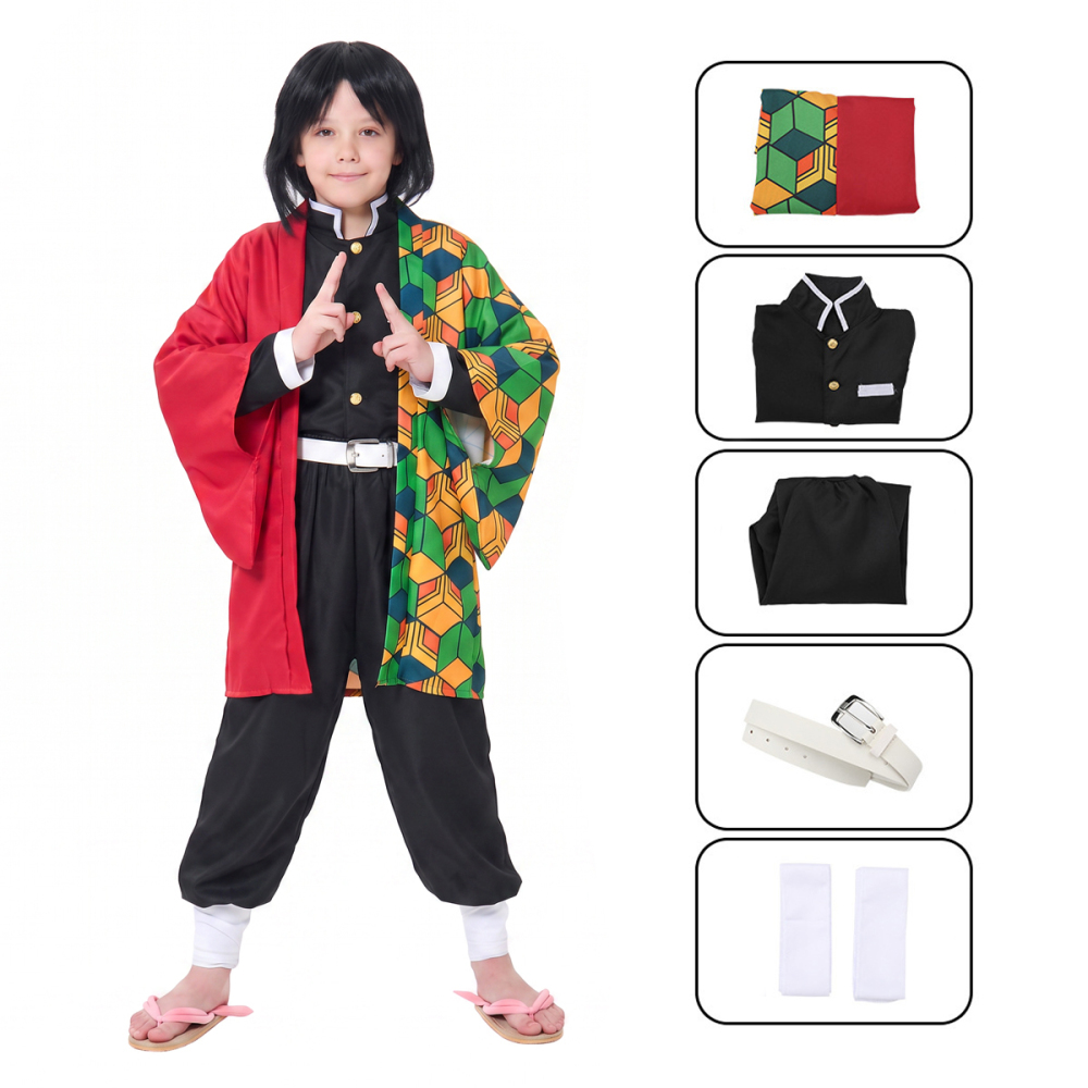 Kids Tomioka Giyuu Uniform Anime Halloween Cosplay Costume Adult's Takerlama