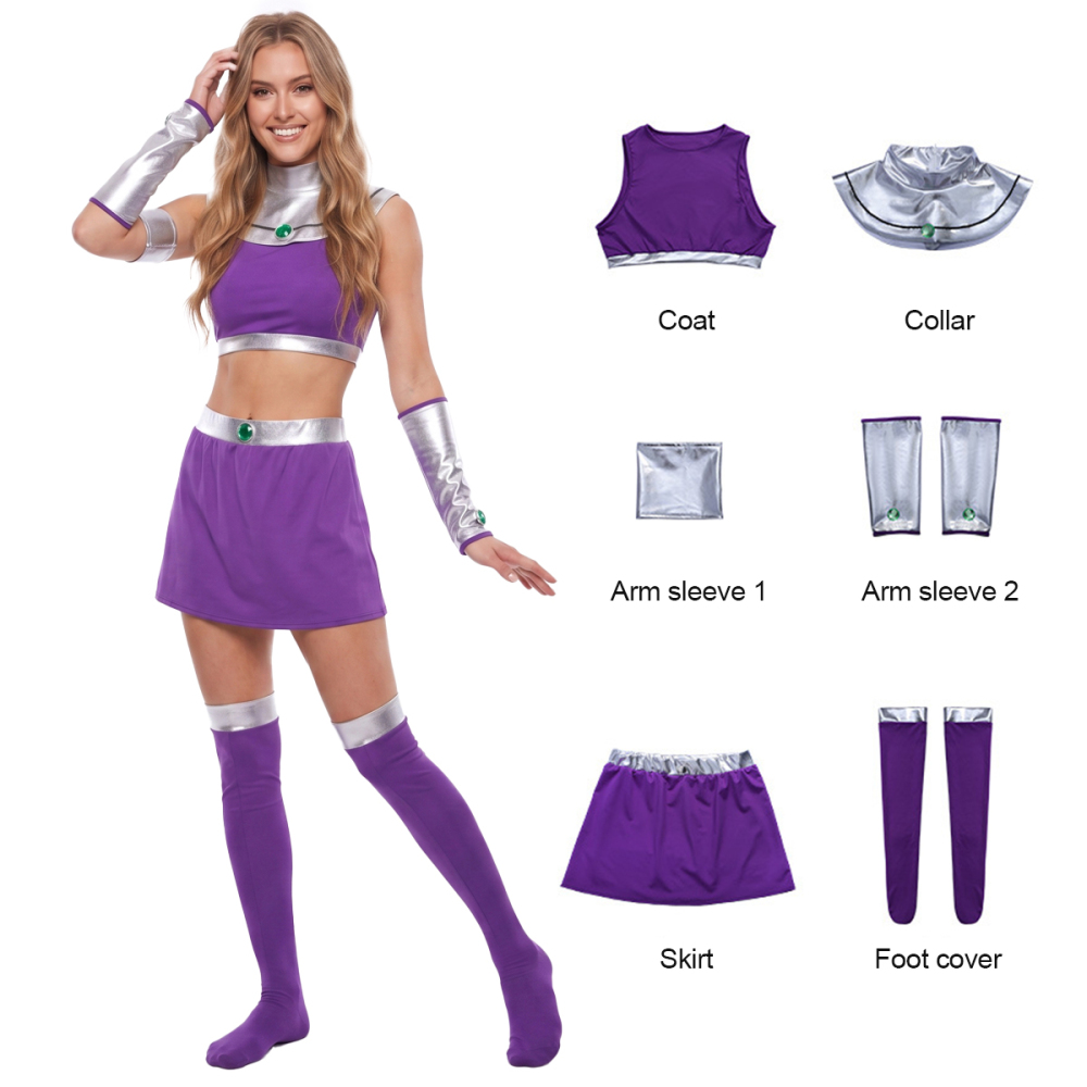Teen Titans Starfire Kory Anders Koriand'r Cosplay Costume Adult In Stock Takerlama