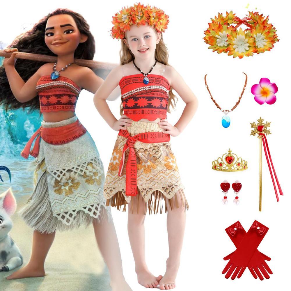 Moana 2 Simea Cosplay Costume Kids Moana's Sister Fancy Dress Christmas Gifts Takerlama