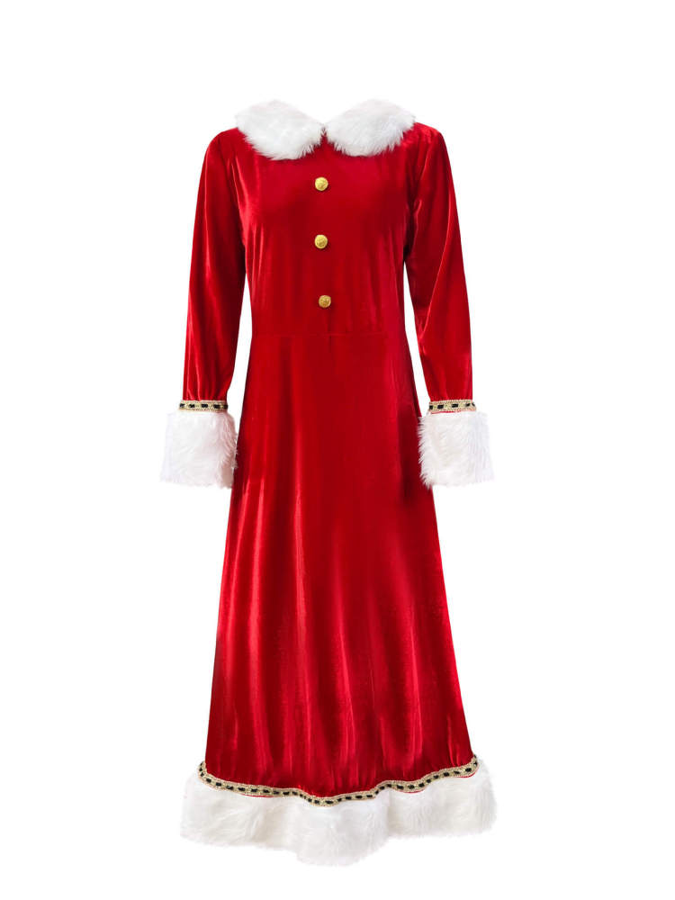 Mrs Claus Maid Cosplay Costume for Women Christmas Party Outfits Gifts For Her In Stock