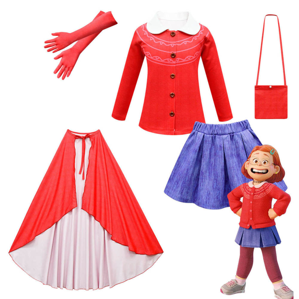 Turning Red Meilin Mei Lee Cosplay Costume Kids Gifts Takerlama