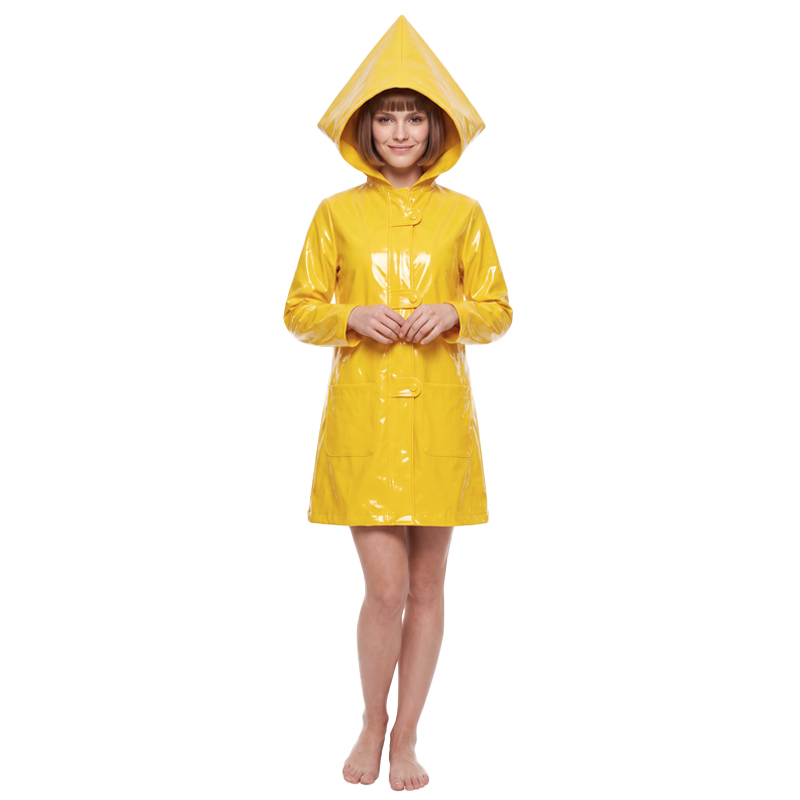 Game Little Nightmares Six Cosplay Coat Yellow Kids Adult Takerlama