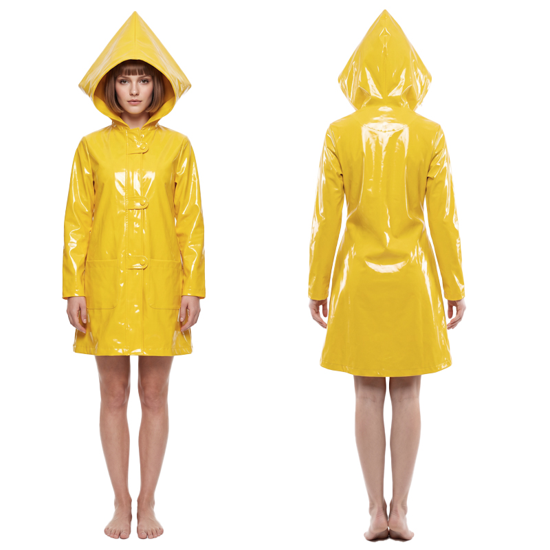 Game Little Nightmares Six Cosplay Coat Yellow Kids Adult Takerlama