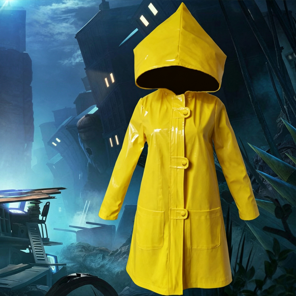 Game Little Nightmares Six Cosplay Coat Yellow Kids Adult Takerlama