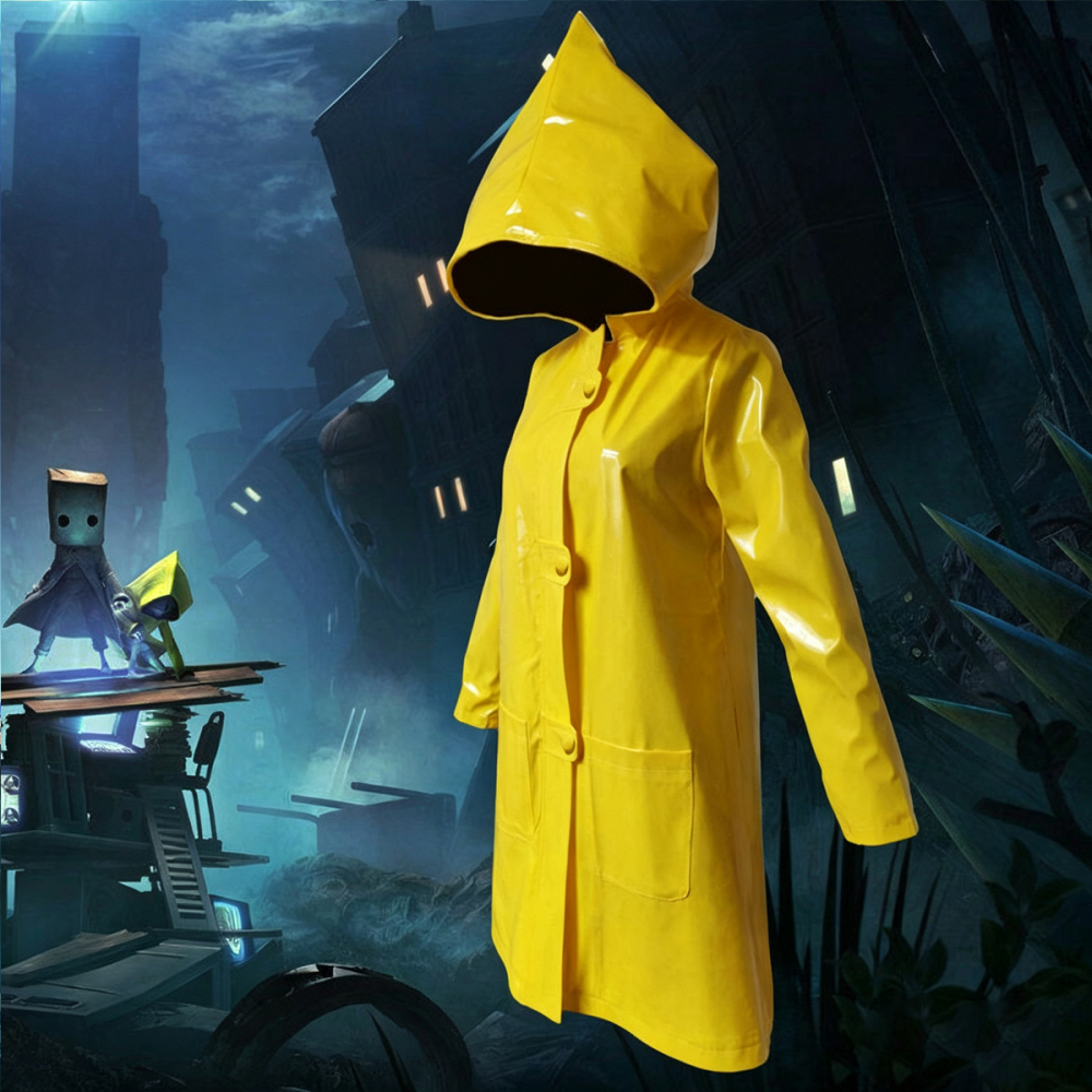 Game Little Nightmares Six Cosplay Coat Yellow Kids Adult Takerlama