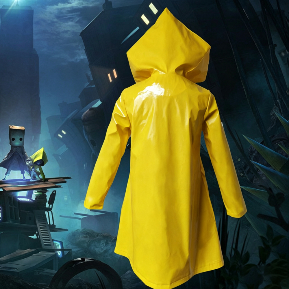 Game Little Nightmares Six Cosplay Coat Yellow Kids Adult Takerlama