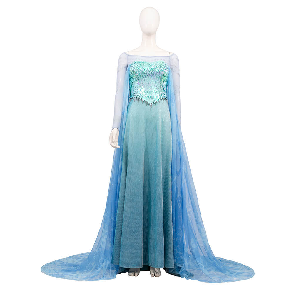 Deluxe Frozen Elsa Snow Queen Cosplay Costume Takerlama
