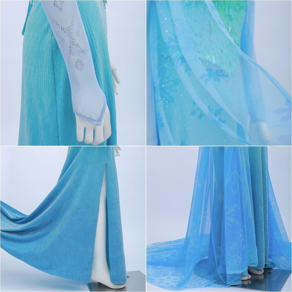 Deluxe Frozen Elsa Snow Queen Cosplay Costume Takerlama