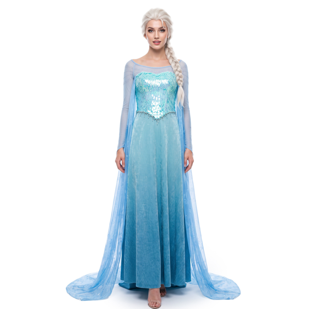 Deluxe Frozen Elsa Snow Queen Cosplay Costume Takerlama