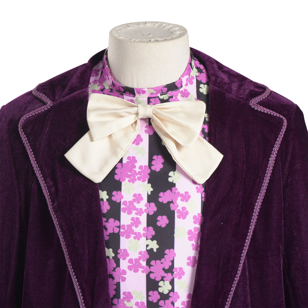 Willy Wonka Cosplay Costume Tops Hat Charlie and the Chocolate Factory Takerlama