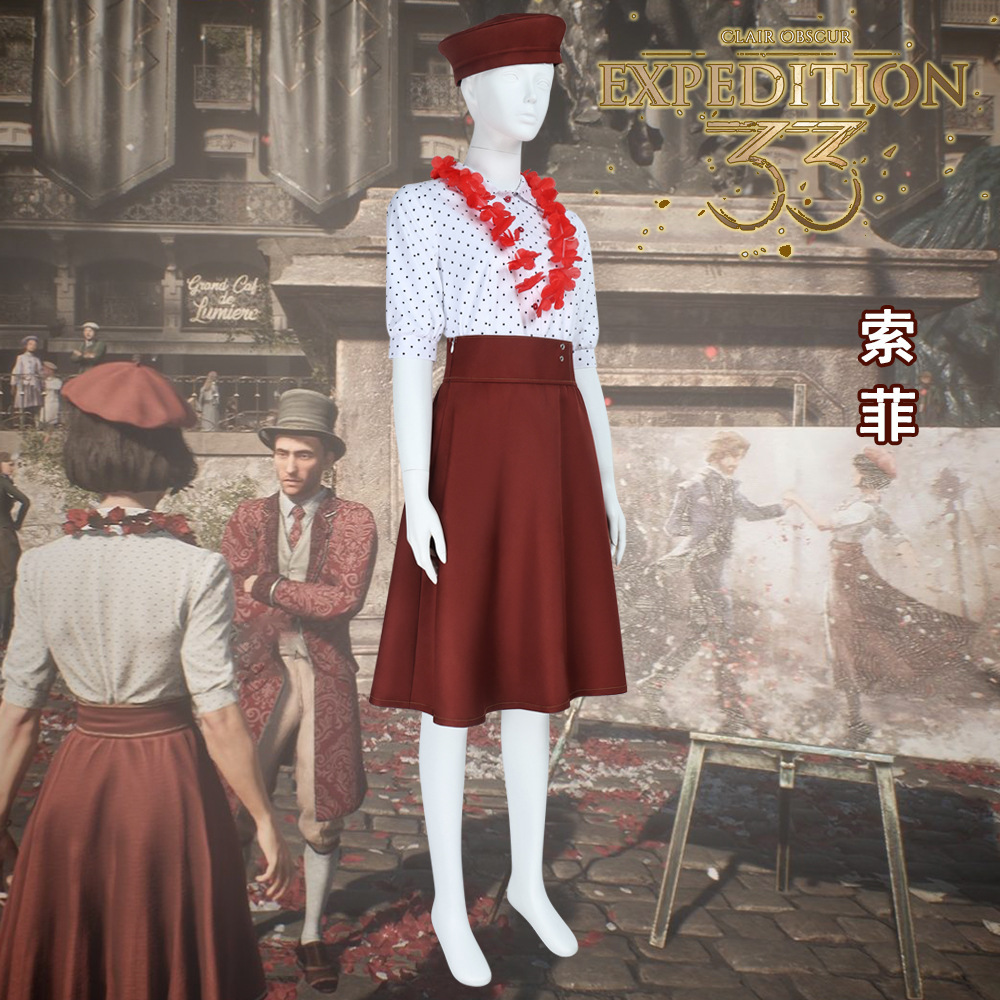 Gustave Baguette Outfit Sophie Cosplay Costume -Clair Obscur: Expedition 33 Takerlama In Stock