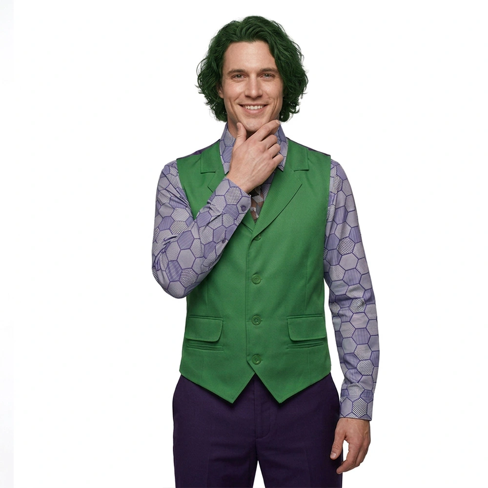 joker green dress shirt Takerlama Batman the Dark Knight Heath Ledger Clown Costume Costume Arthur Fleck Vest Country Concerts