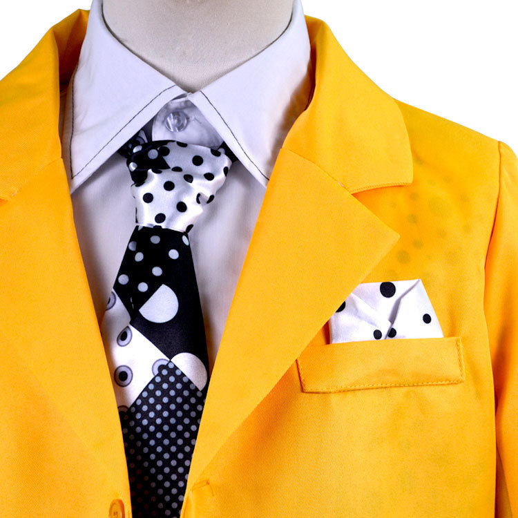 The Mask Halloween Costume Jim Carrey Men Yellow Coat Hat Pants Takerlama In Stock
