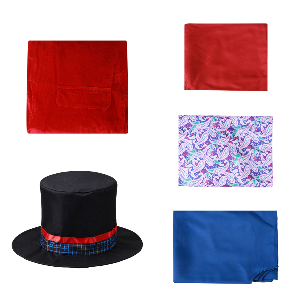 Wonka 2023 Charlie and the Chocolate Factory Willy Wonka Halloween Red Cosplay Costume Hat Timothee Chalamet Suit