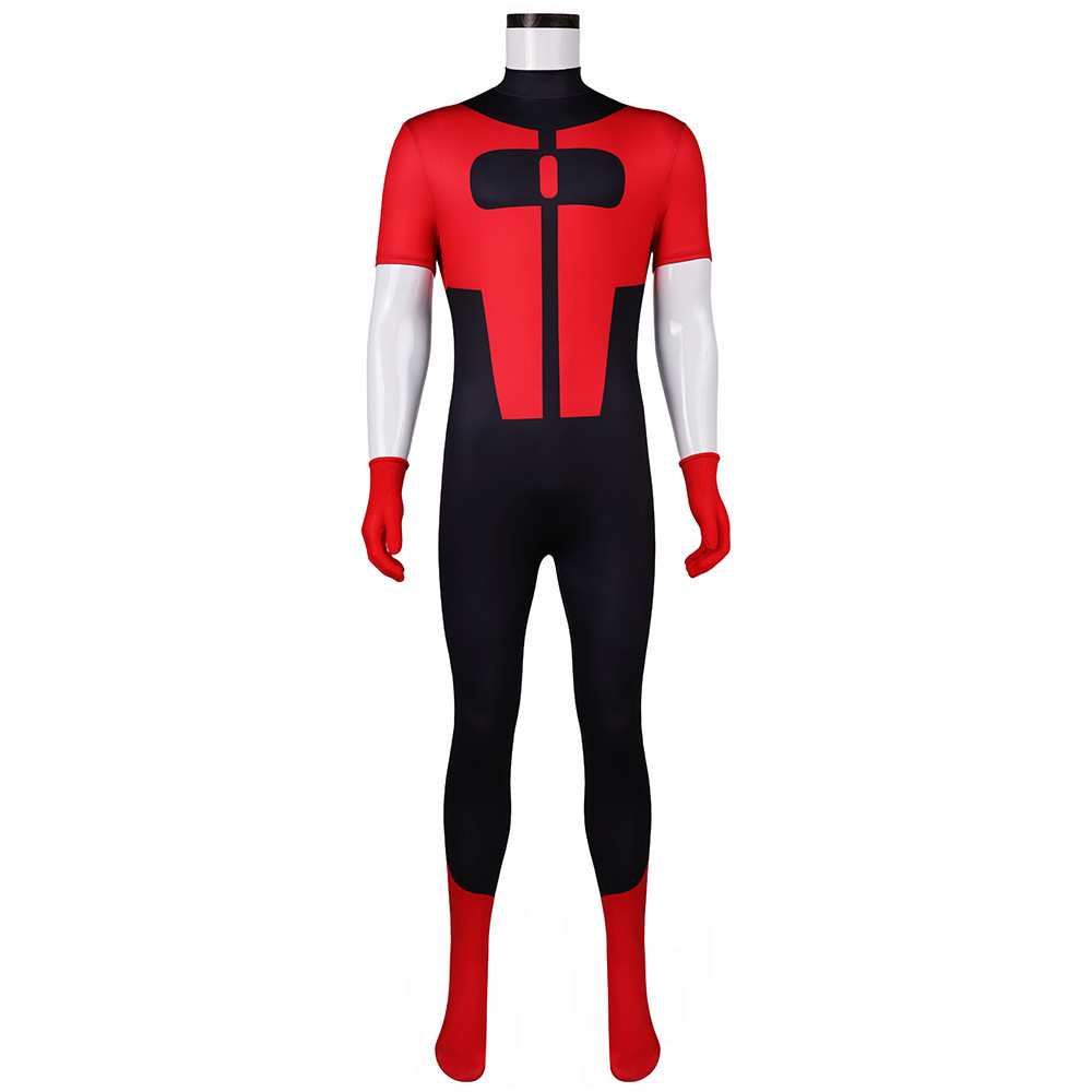 Invincible Oliver Grayson Cosplay Costume Superhero Red Jumpsuit Takerlama In Stock
